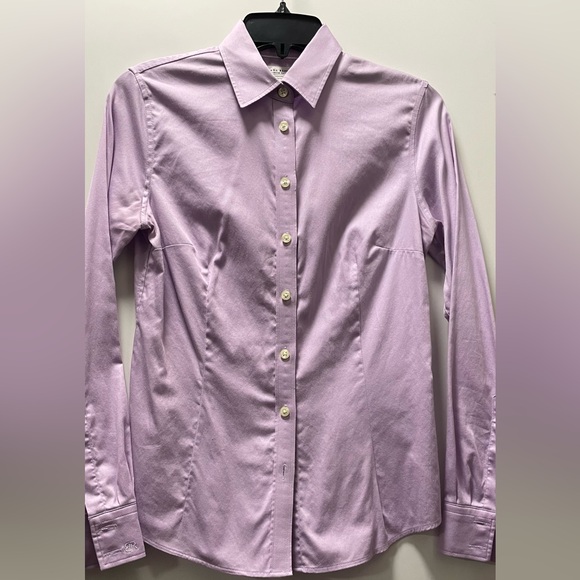4: Banana Republic Lavender Button Down Shirt NO IRON Cotton - Picture 1 of 6